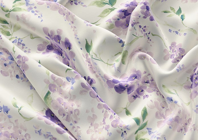 Wisteria Silk, Violet - Motorised Roman Blind - Image 4